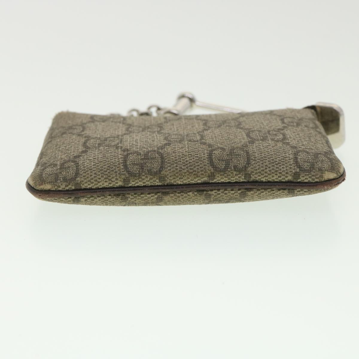 GUCCI GG Canvas Coin Purse PVC Leather Beige 233183 37806