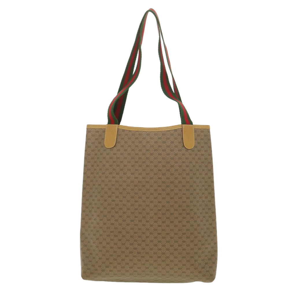 GUCCI Micro GG Canvas Web Sherry Line Shoulder Bag Beige Red 40.02. 37808