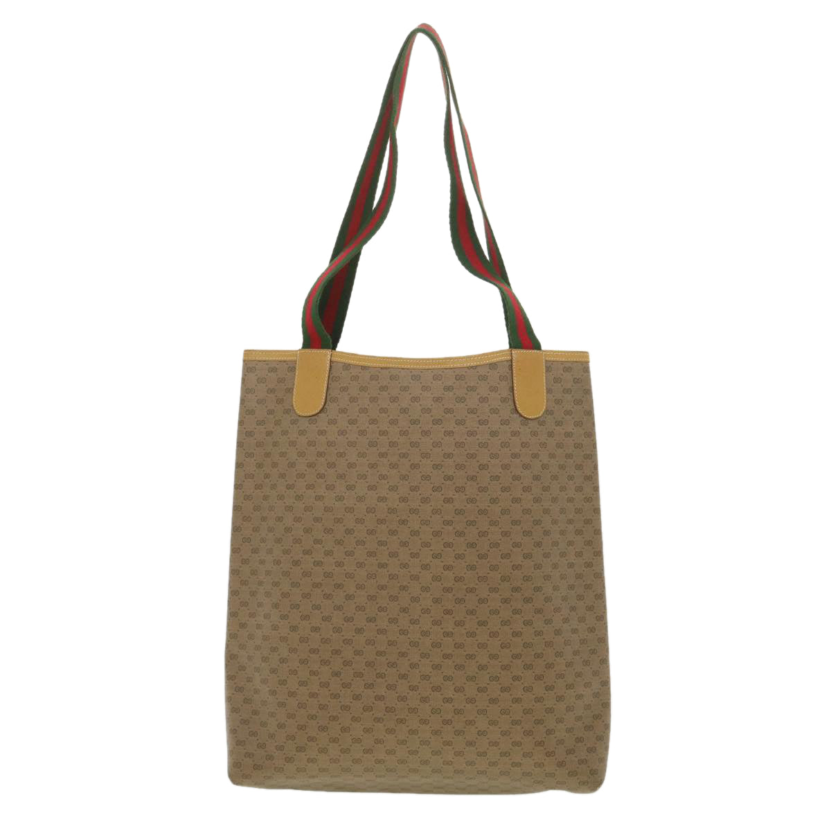 GUCCI Micro GG Canvas Web Sherry Line Shoulder Bag Beige Red 40.02. 37808