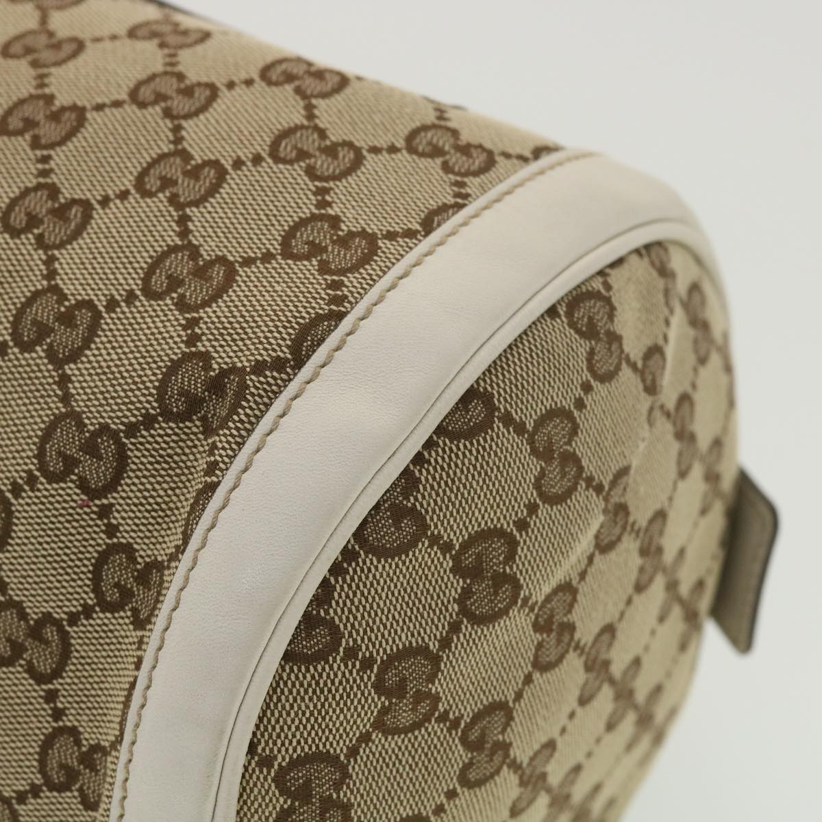 GUCCI GG Canvas Hand Bag Beige White 189825 37810