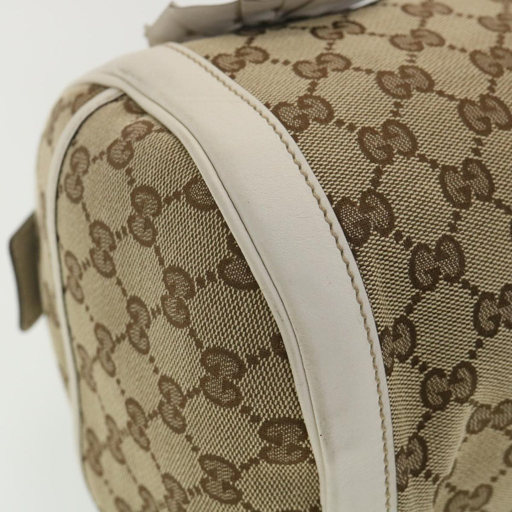 GUCCI GG Canvas Hand Bag Beige White 189825 37810