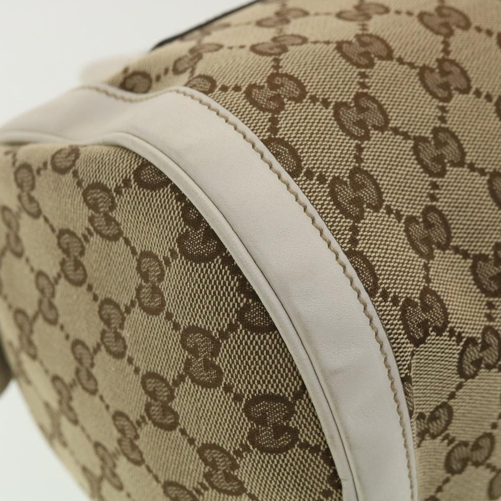 GUCCI GG Canvas Hand Bag Beige White 189825 37810