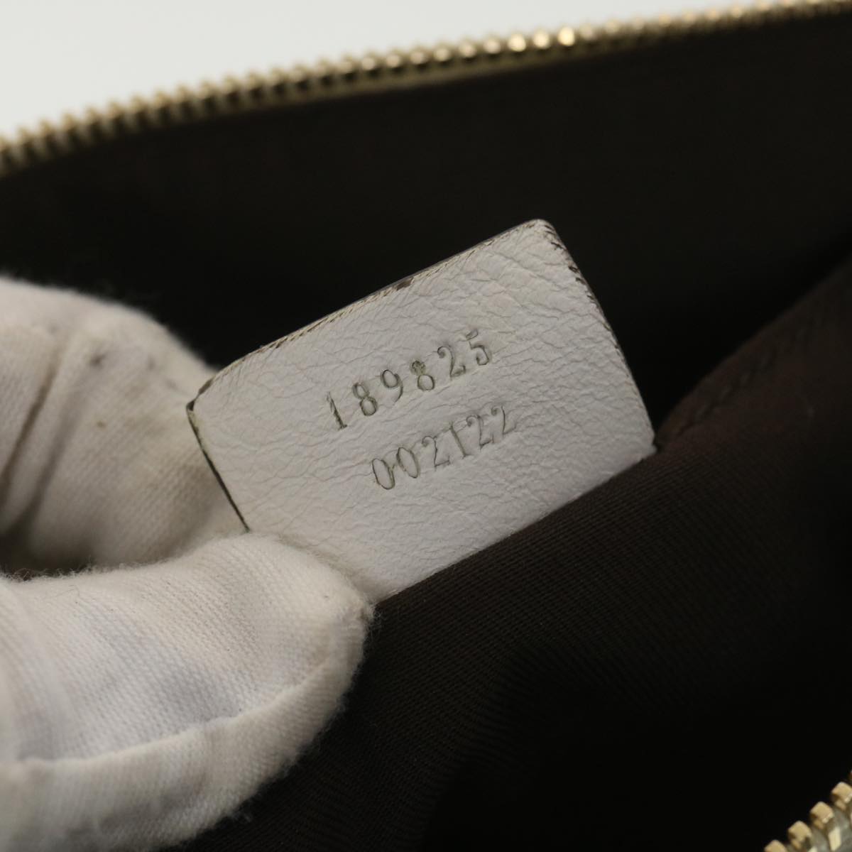 GUCCI GG Canvas Hand Bag Beige White 189825 37810