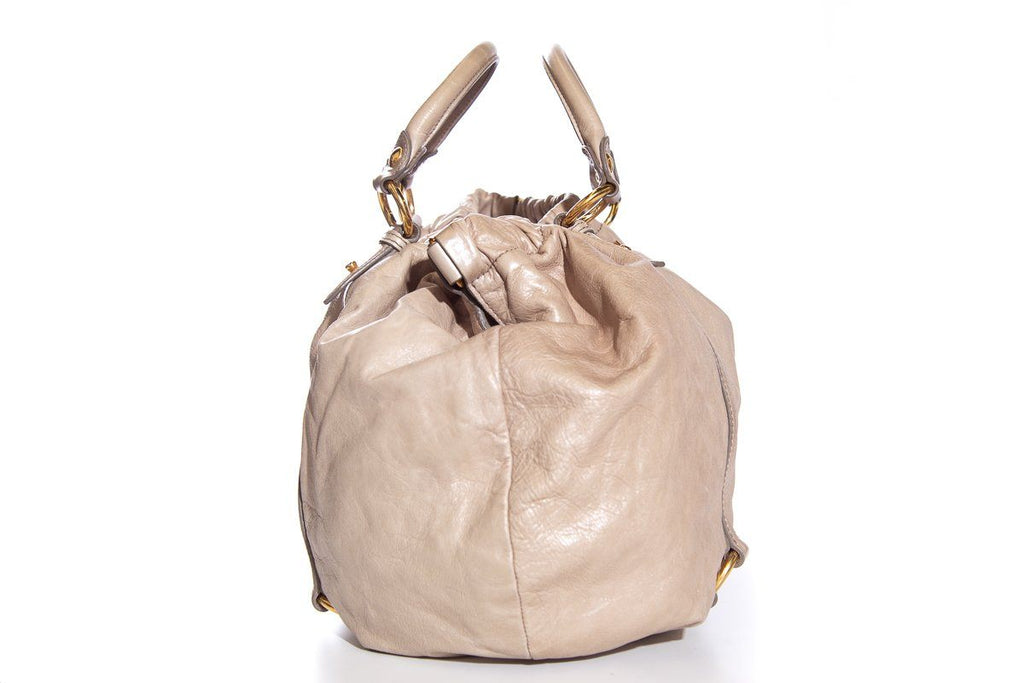 Miu Miu Taupe Handle Bag