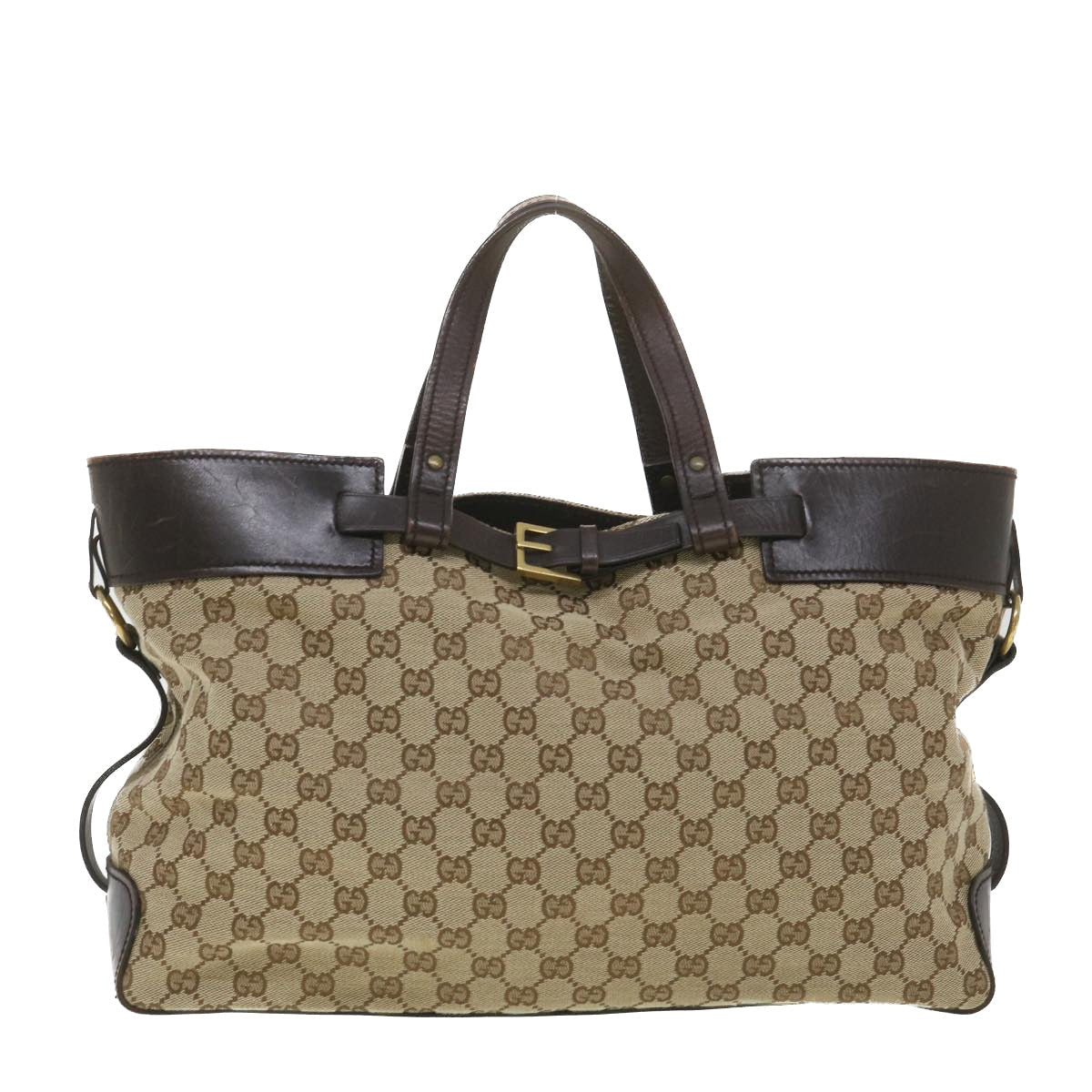 GUCCI GG Canvas Hand Bag Beige 106251 37968