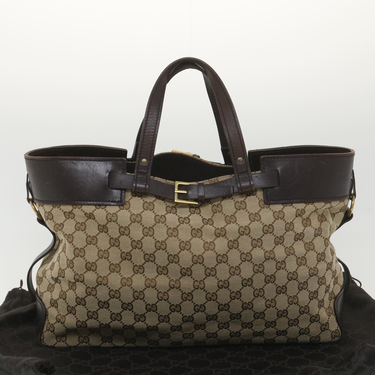 GUCCI GG Canvas Hand Bag Beige 106251 37968