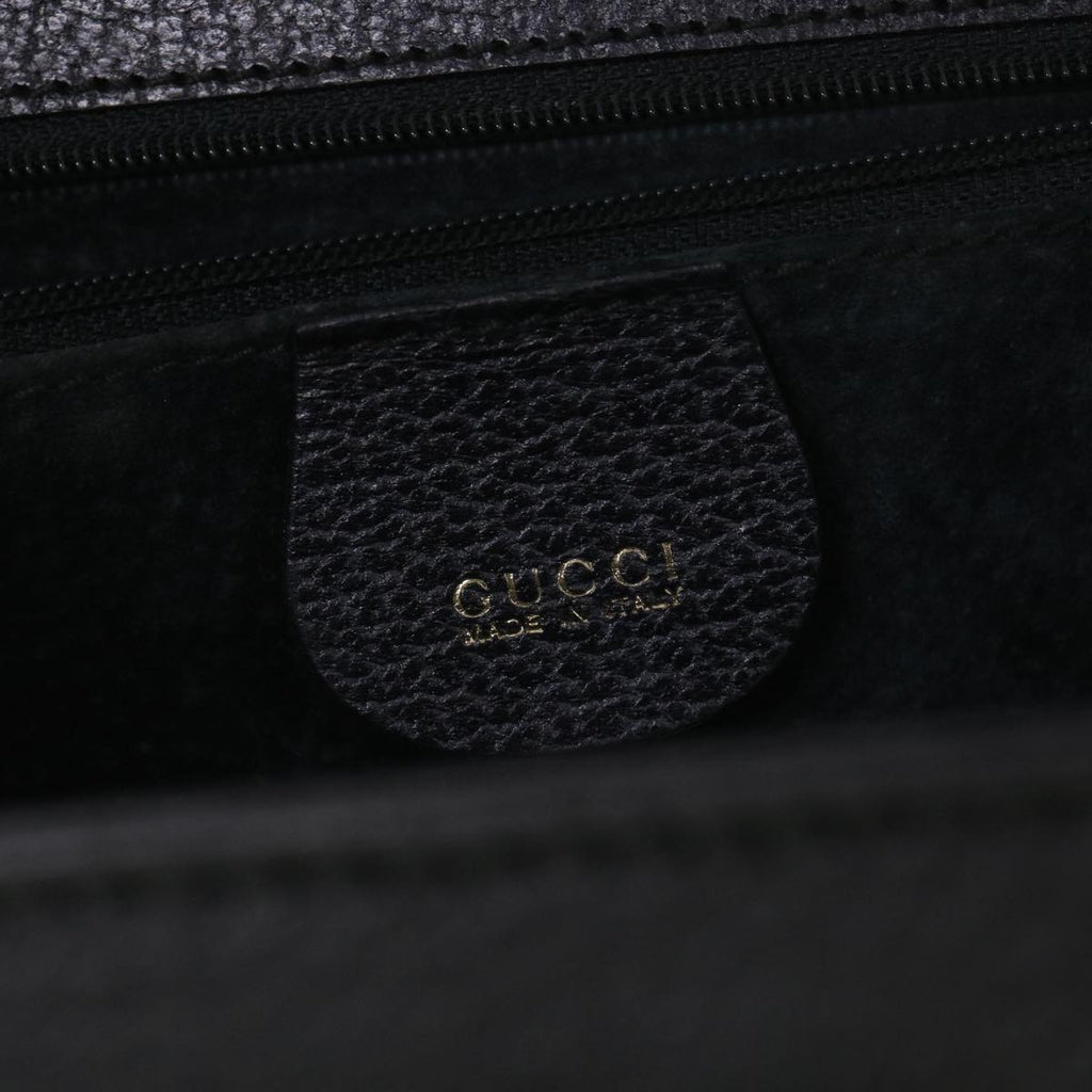 GUCCI Bamboo Hand Bag Leather Gray 000.926.0633 37969