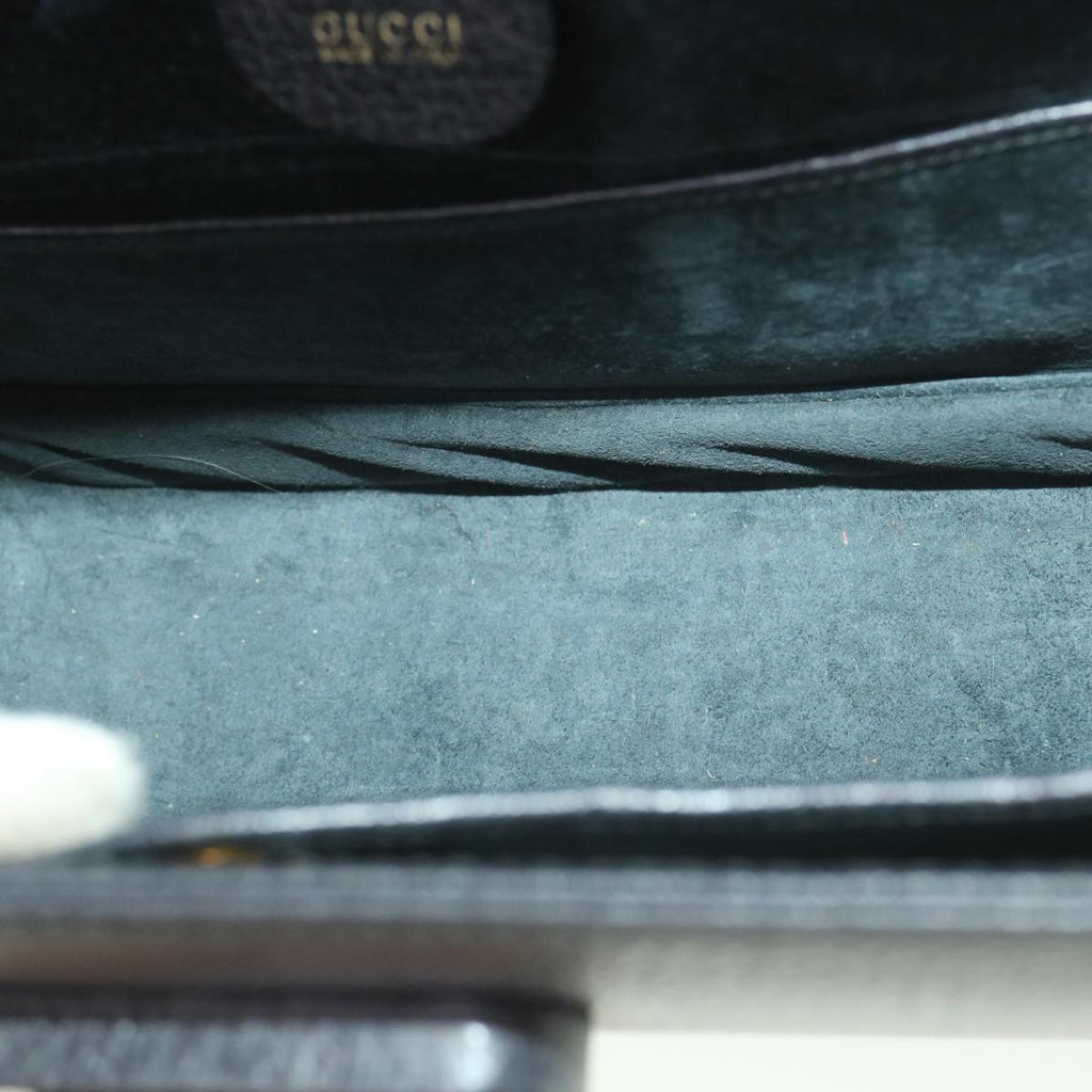 GUCCI Bamboo Hand Bag Leather Gray 000.926.0633 37969