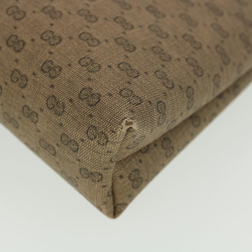 GUCCI Micro GG Canvas Clutch Bag PVC Leather Beige 67-039-5229 37974
