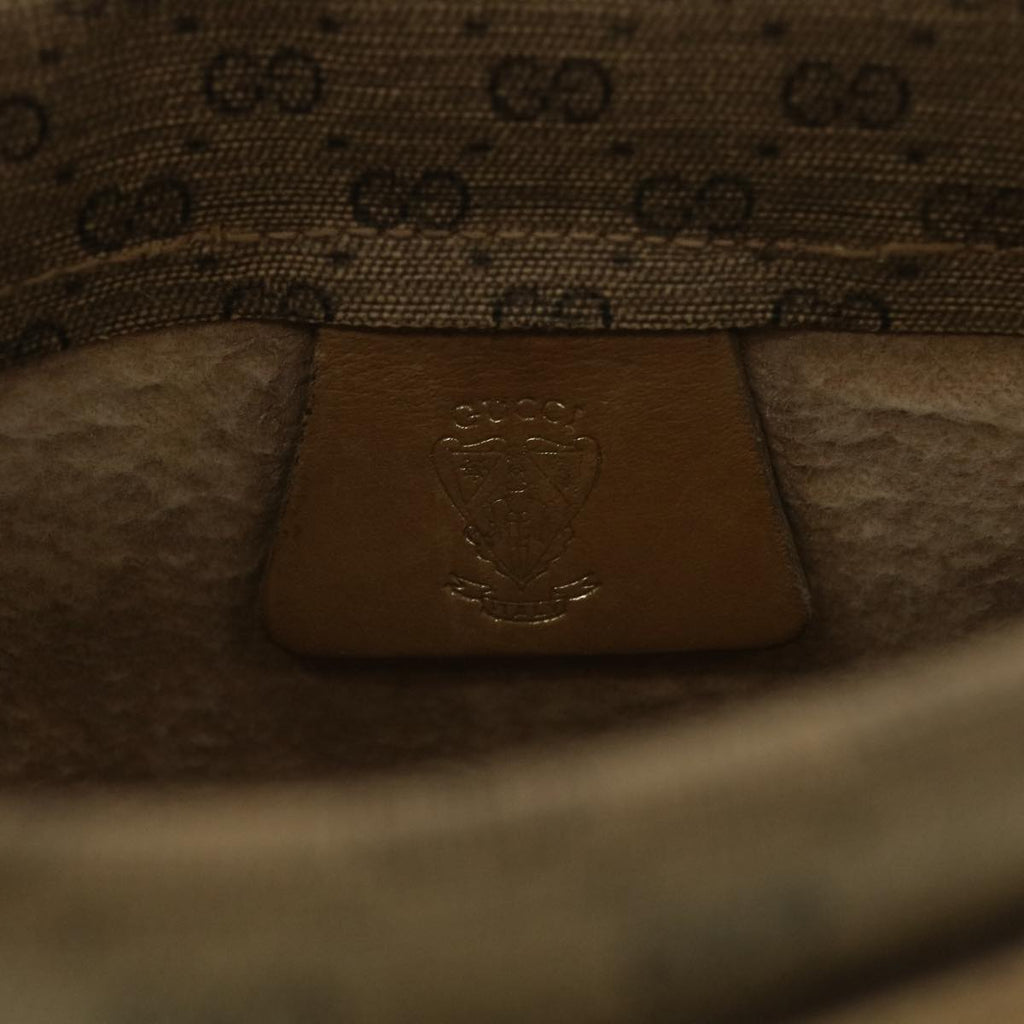 GUCCI Micro GG Canvas Clutch Bag PVC Leather Beige 67-039-5229 37974