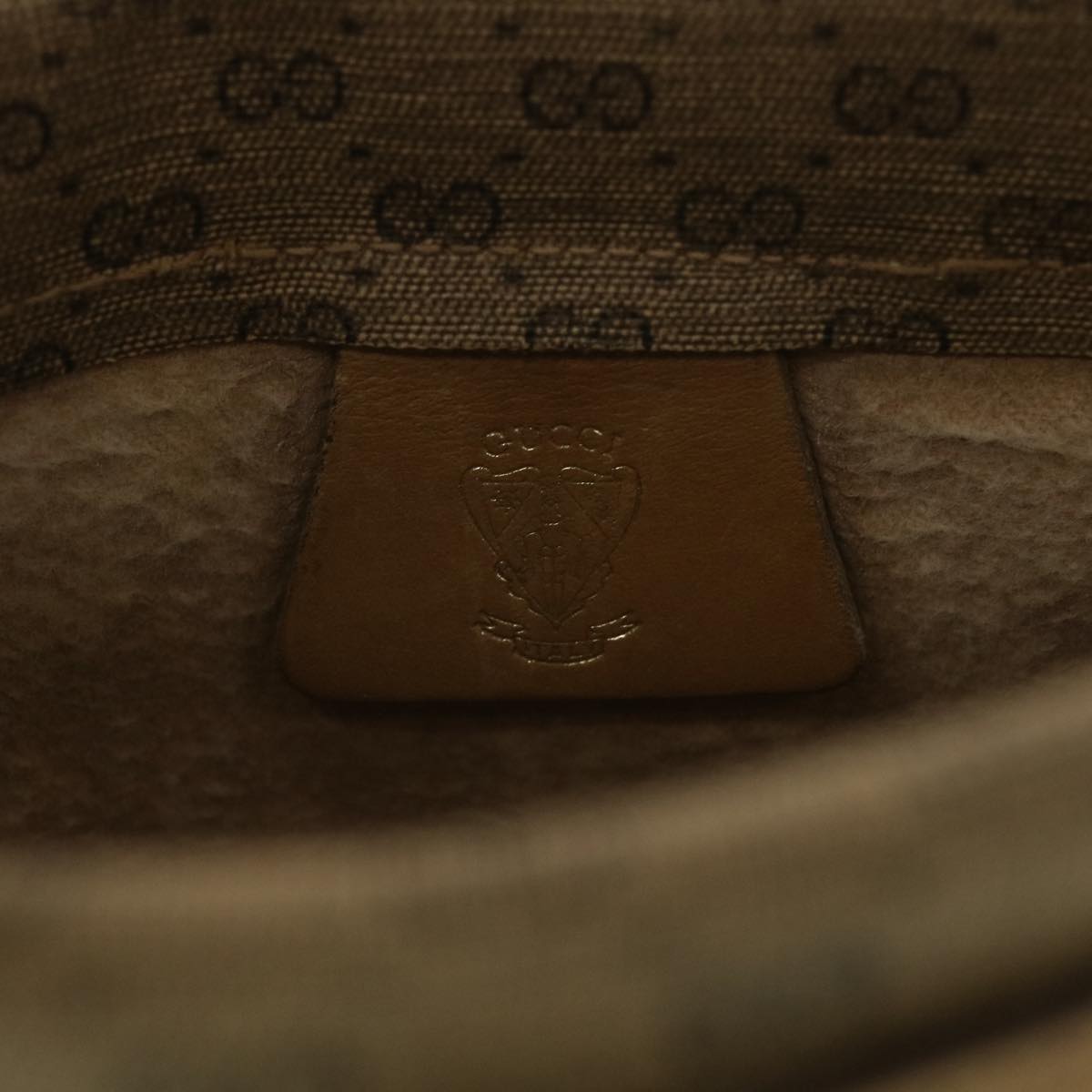 GUCCI Micro GG Canvas Clutch Bag PVC Leather Beige 67-039-5229 37974