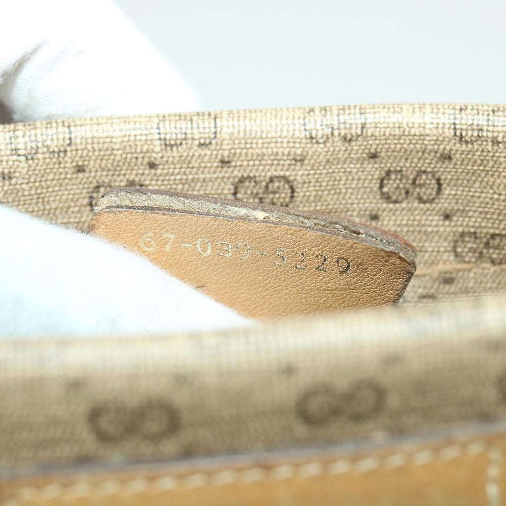 GUCCI Micro GG Canvas Clutch Bag PVC Leather Beige 67-039-5229 37974