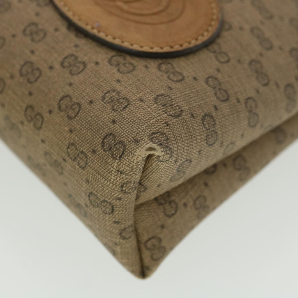 GUCCI Micro GG Canvas Clutch Bag PVC Leather Beige 67-039-5229 37974