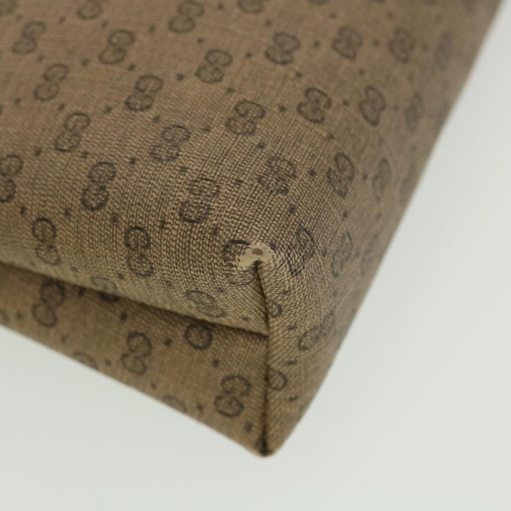 GUCCI Micro GG Canvas Clutch Bag PVC Leather Beige 67-039-5229 37974