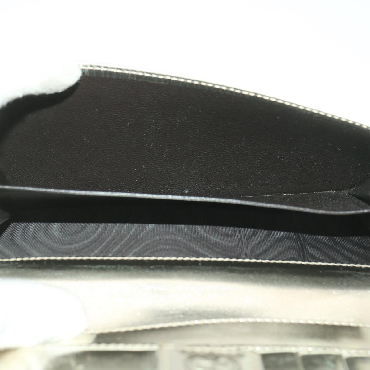 GUCCI GG Canvas Guccissima Long Wallet Silver 112715 37982