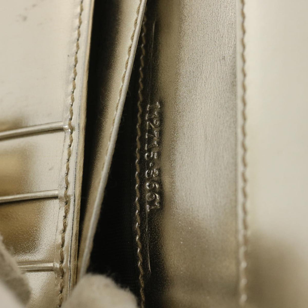 GUCCI GG Canvas Guccissima Long Wallet Silver 112715 37982