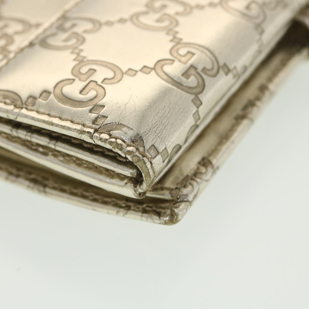 GUCCI GG Canvas Guccissima Long Wallet Silver 112715 37982