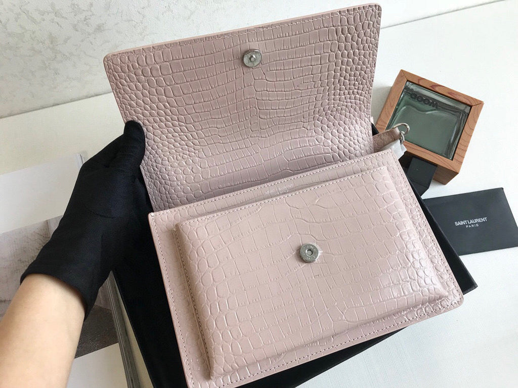 GLAMI Sunset MeGLAMIum Chain Bag Light Pink For Women 8.6in/22cm YSL 442906DND0N1202