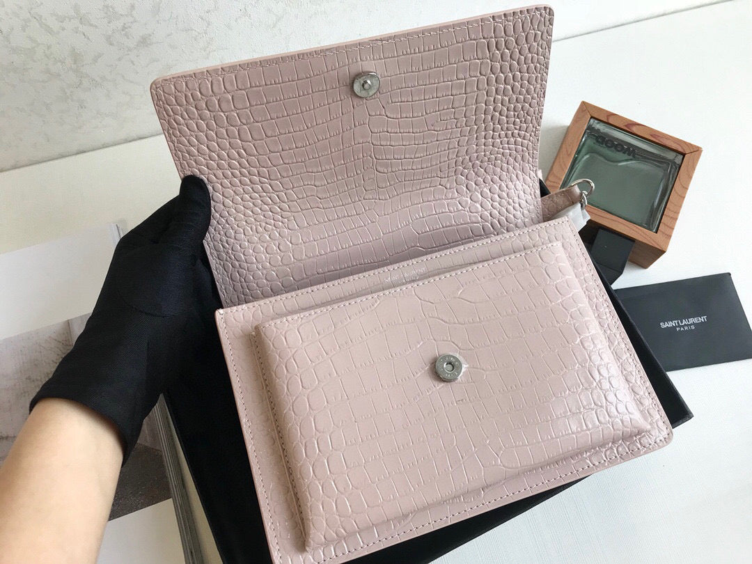 GLAMI Sunset MeGLAMIum Chain Bag Light Pink For Women 8.6in/22cm YSL 442906DND0N1202