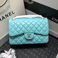 CHLLarge Classic Handbag Silver Hardware Blue For Women, Women’s Handbags, Shoulder Bags 11.8in/30cm