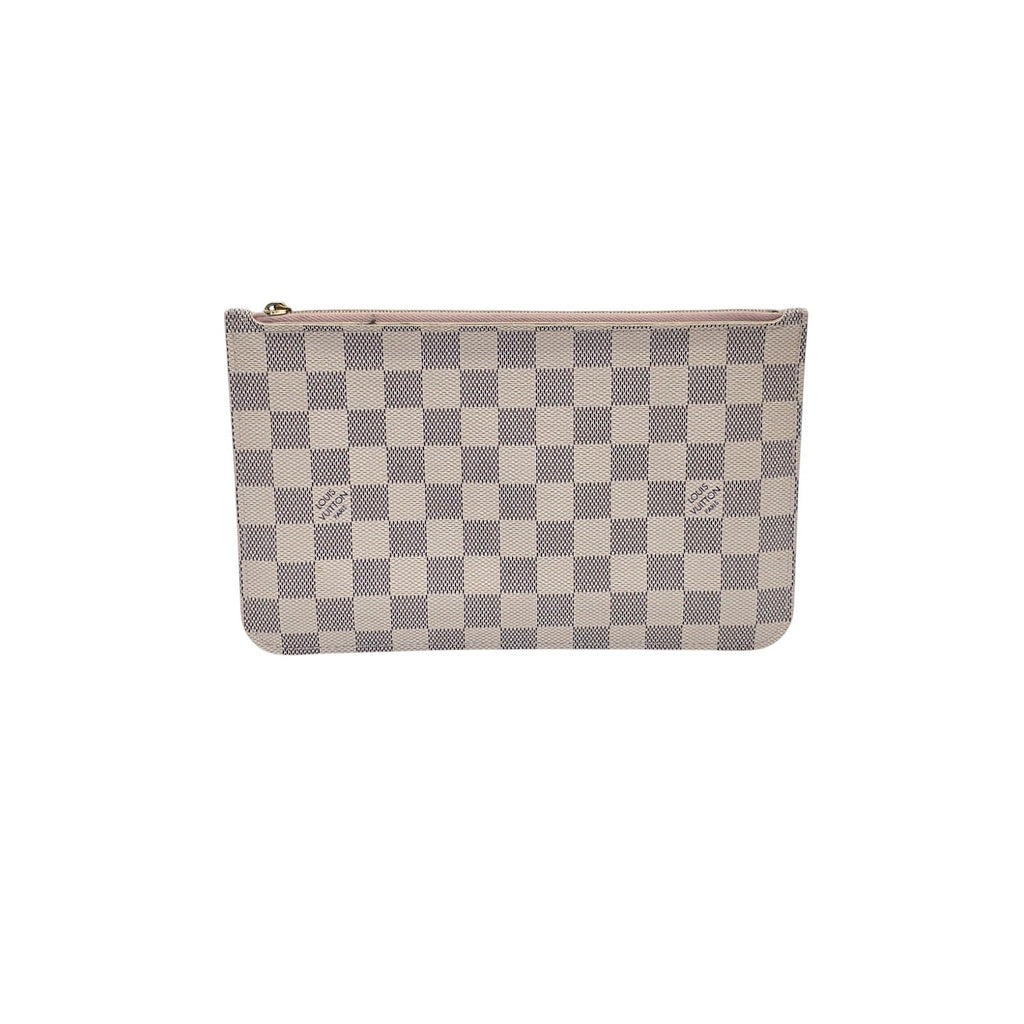 Louis Vuitton Damier Azur Pochette Wristlet Rose Ballerine