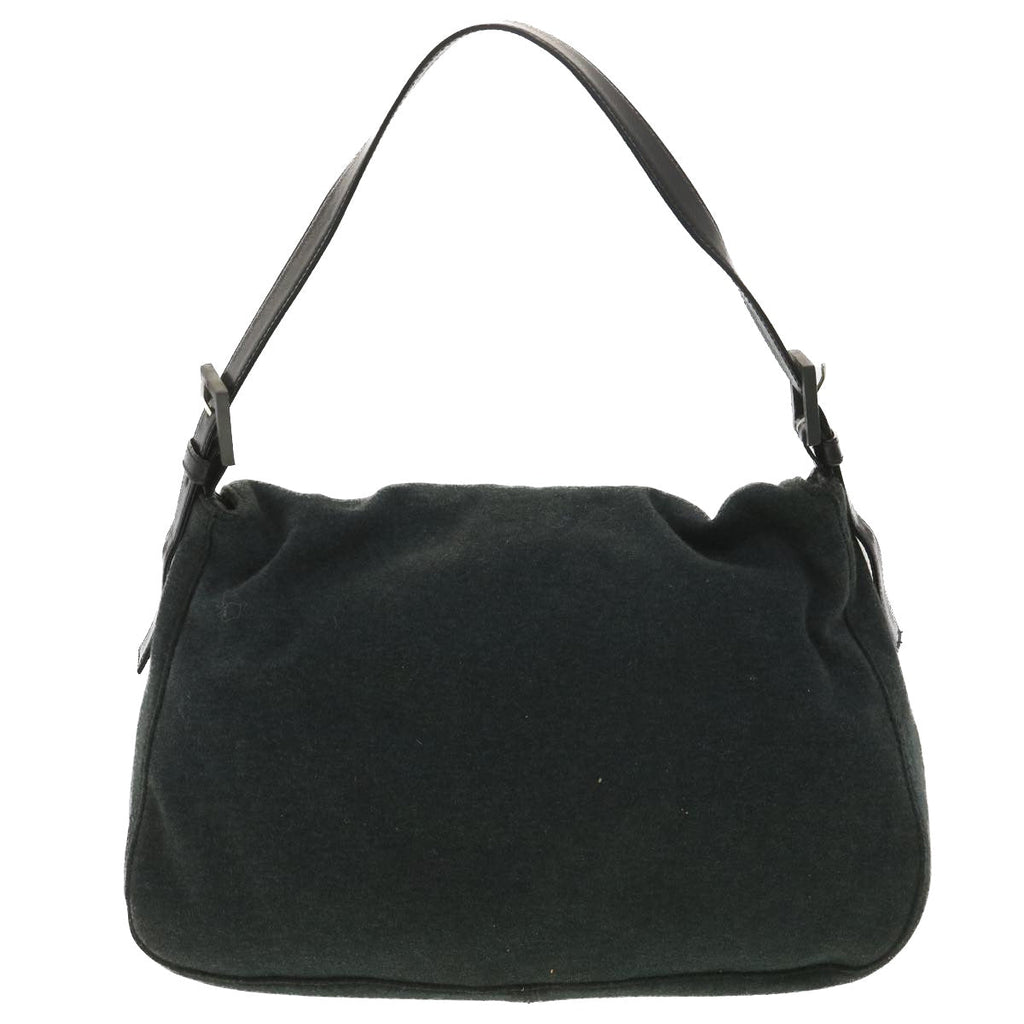 FENDI Mamma Baguette Shoulder Bag Canvas Gray 2370/26325/008 38011
