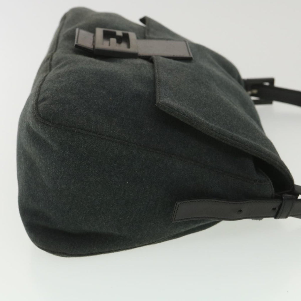 FENDI Mamma Baguette Shoulder Bag Canvas Gray 2370/26325/008 38011