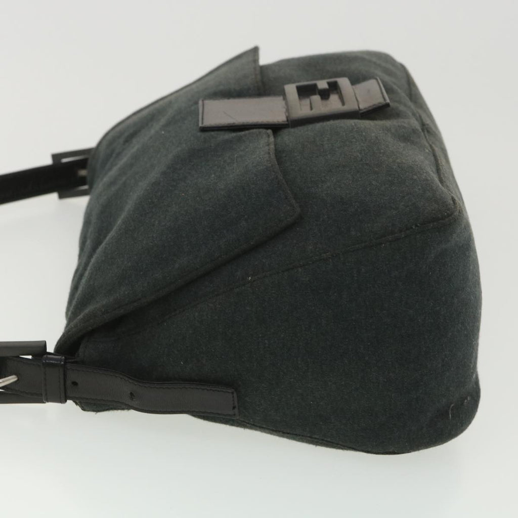FENDI Mamma Baguette Shoulder Bag Canvas Gray 2370/26325/008 38011