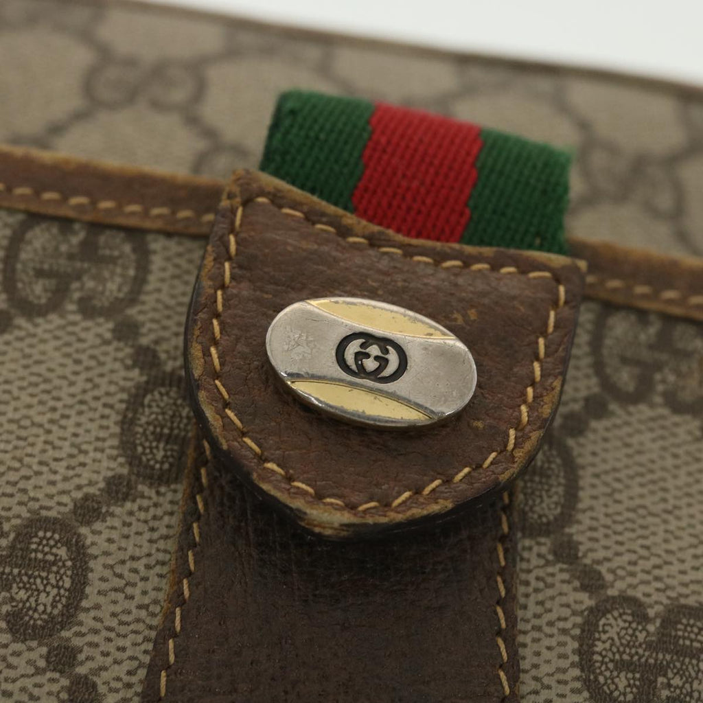 GUCCI GG Canvas Web Sherry Line Shoulder Bag Beige Red Green 38014
