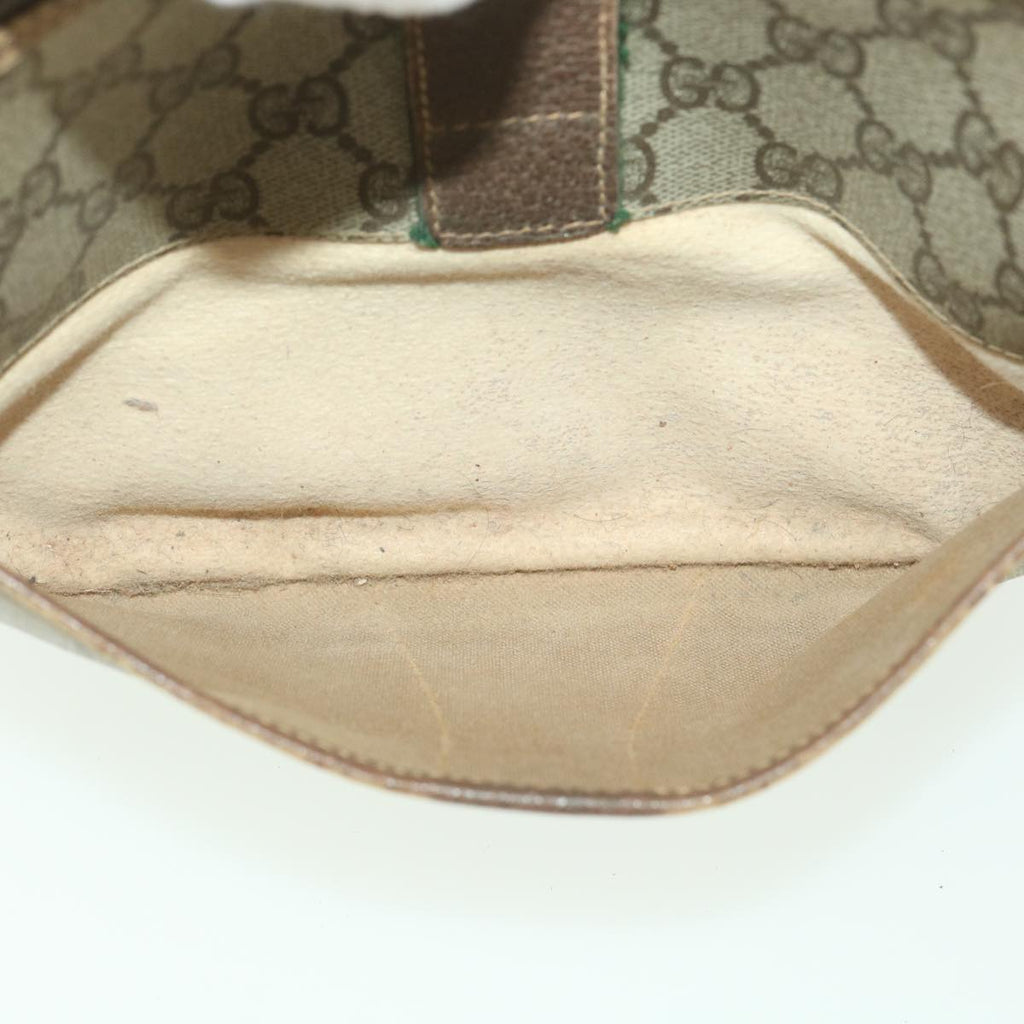 GUCCI GG Canvas Web Sherry Line Shoulder Bag Beige Red Green 38014