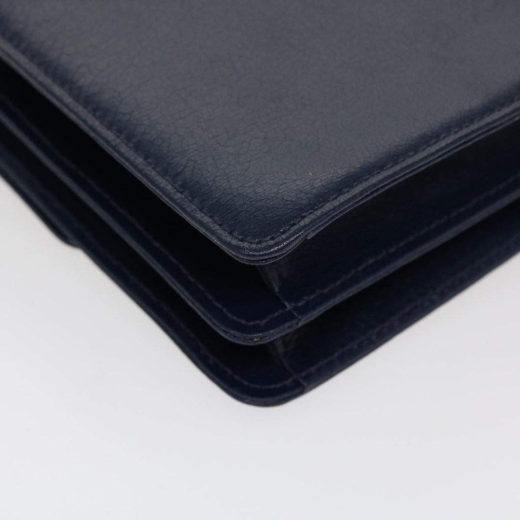 FENDI Hand Bag Leather 2way Navy 38043