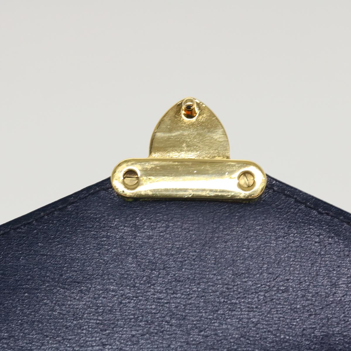 FENDI Hand Bag Leather 2way Navy 38043