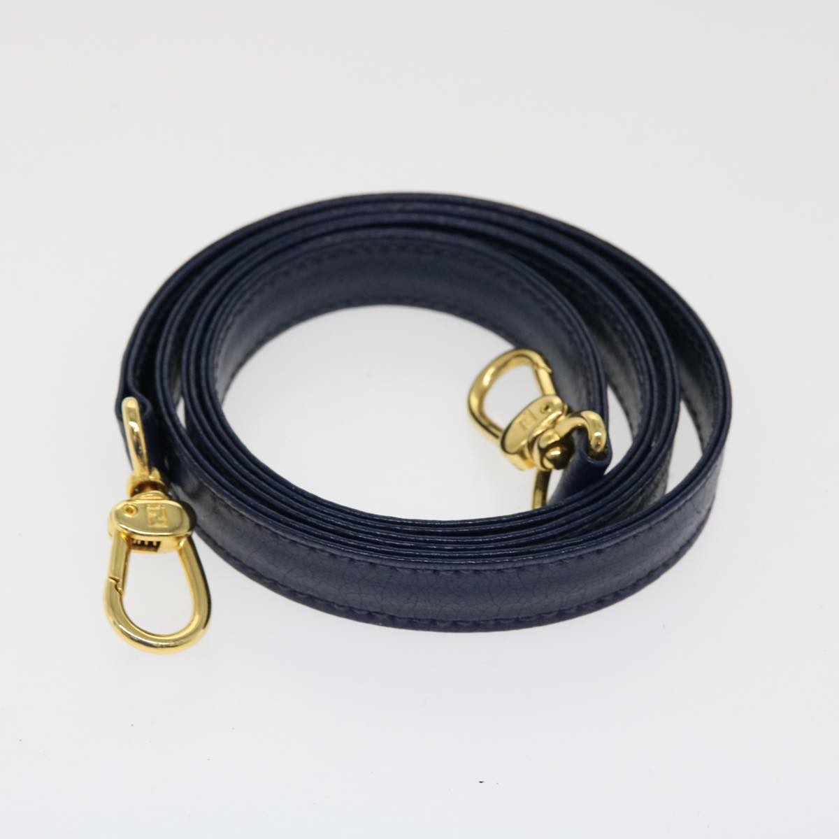 FENDI Hand Bag Leather 2way Navy 38043