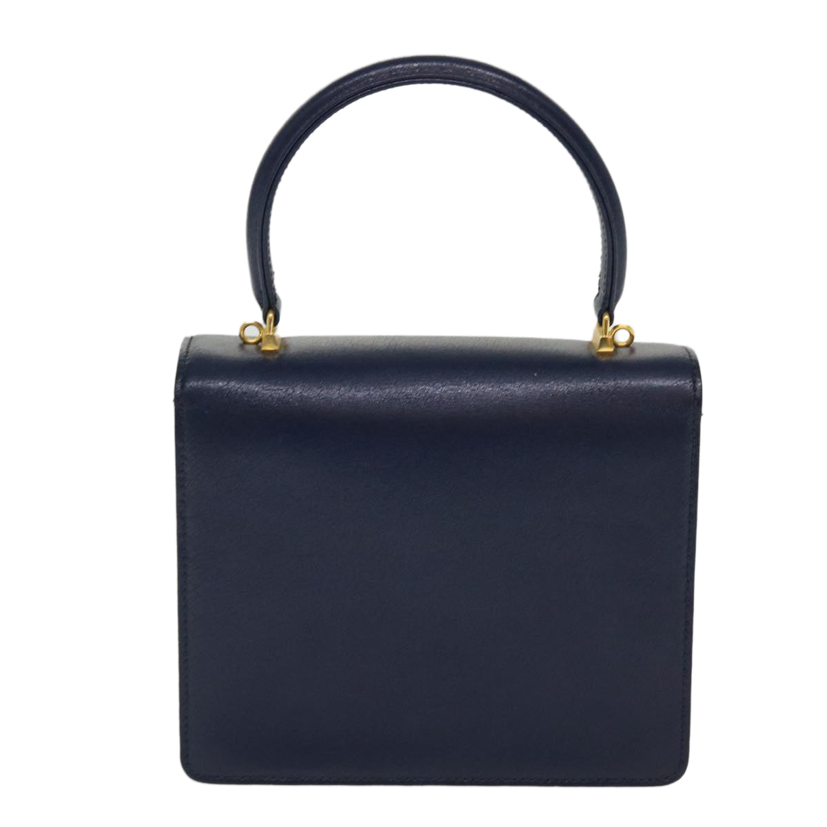 FENDI Hand Bag Leather 2way Navy 38043