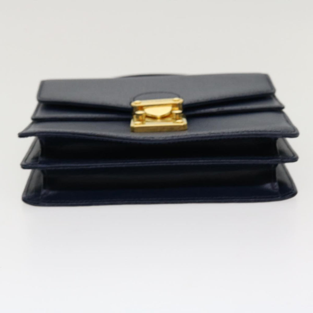 FENDI Hand Bag Leather 2way Navy 38043