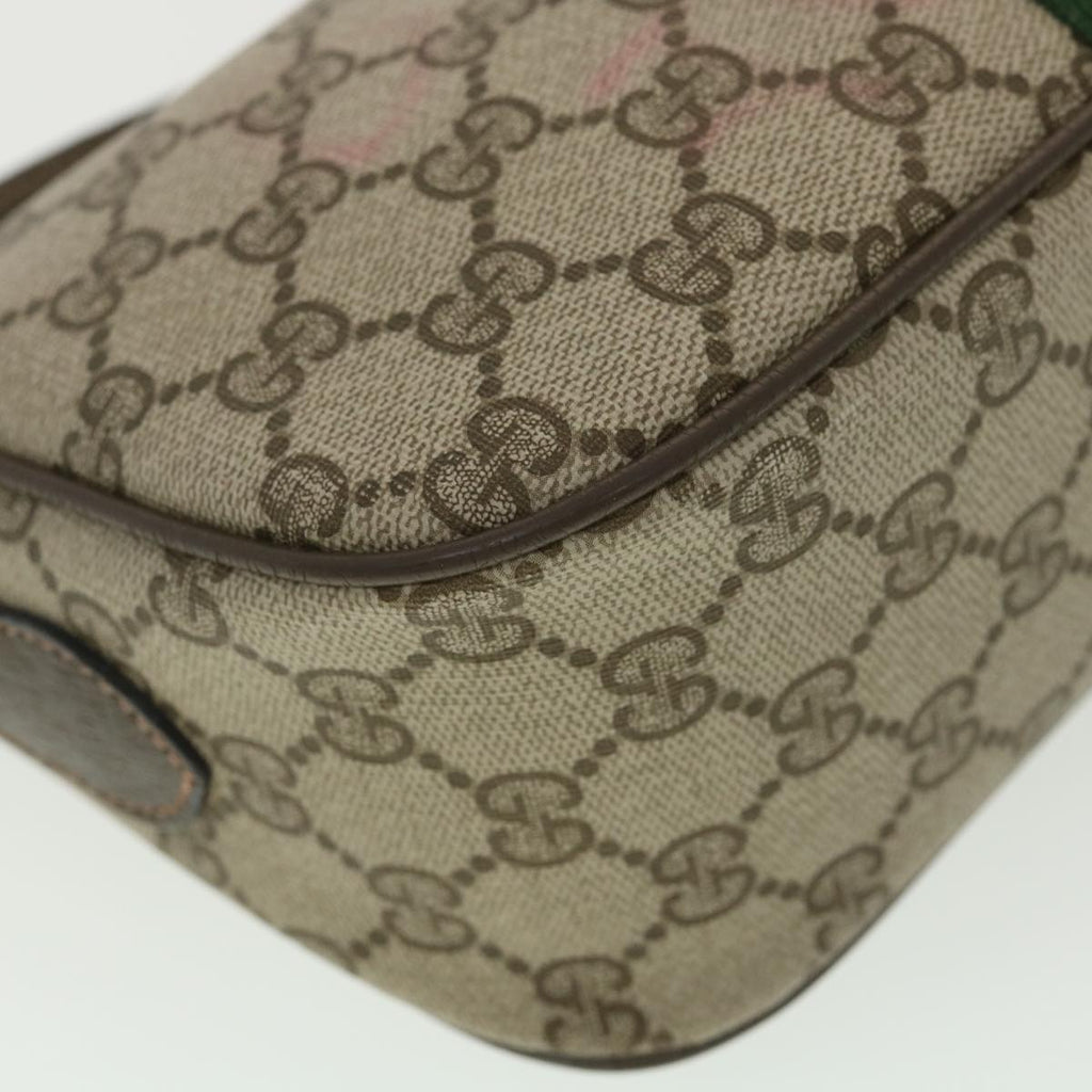 GUCCI GG Canvas Web Sherry Line Shoulder Bag Beige Red 89 02 054 38094