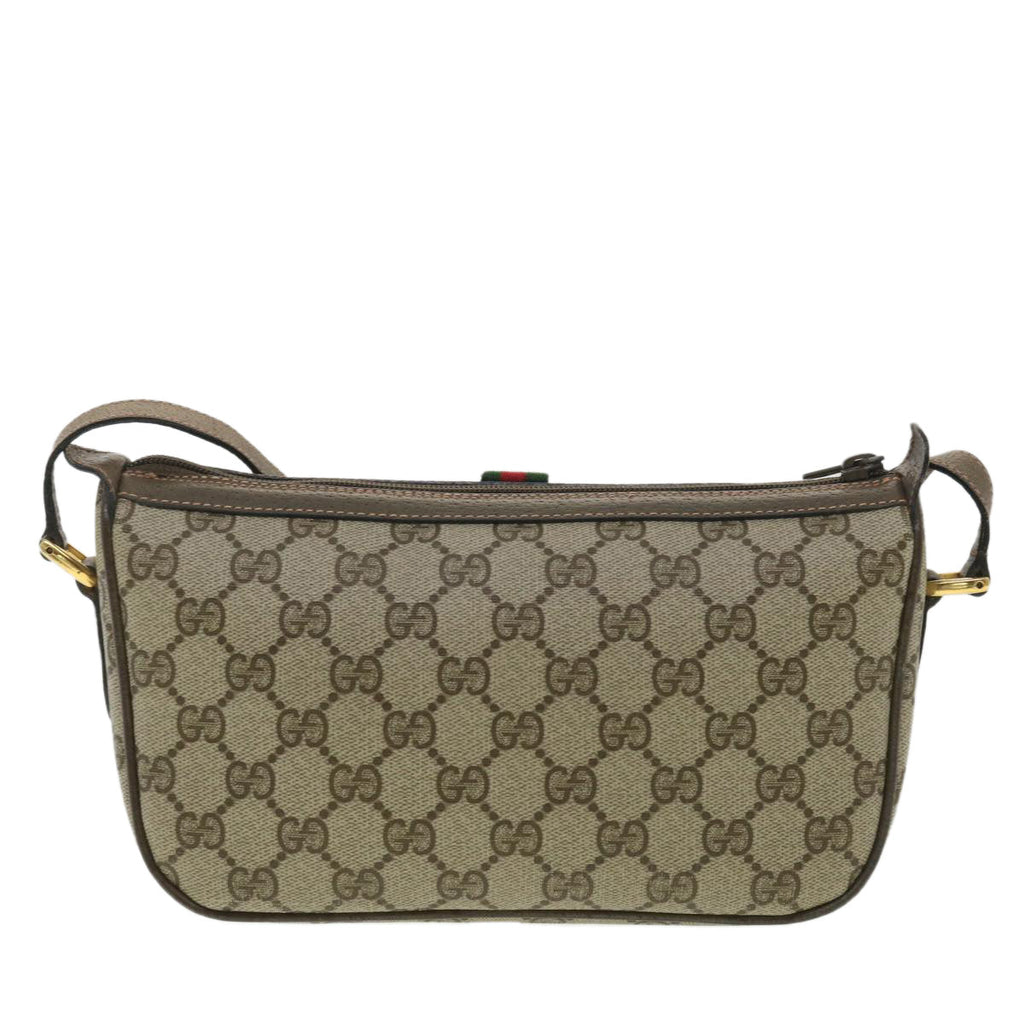 GUCCI GG Canvas Web Sherry Line Shoulder Bag Beige Red 89 02 054 38094