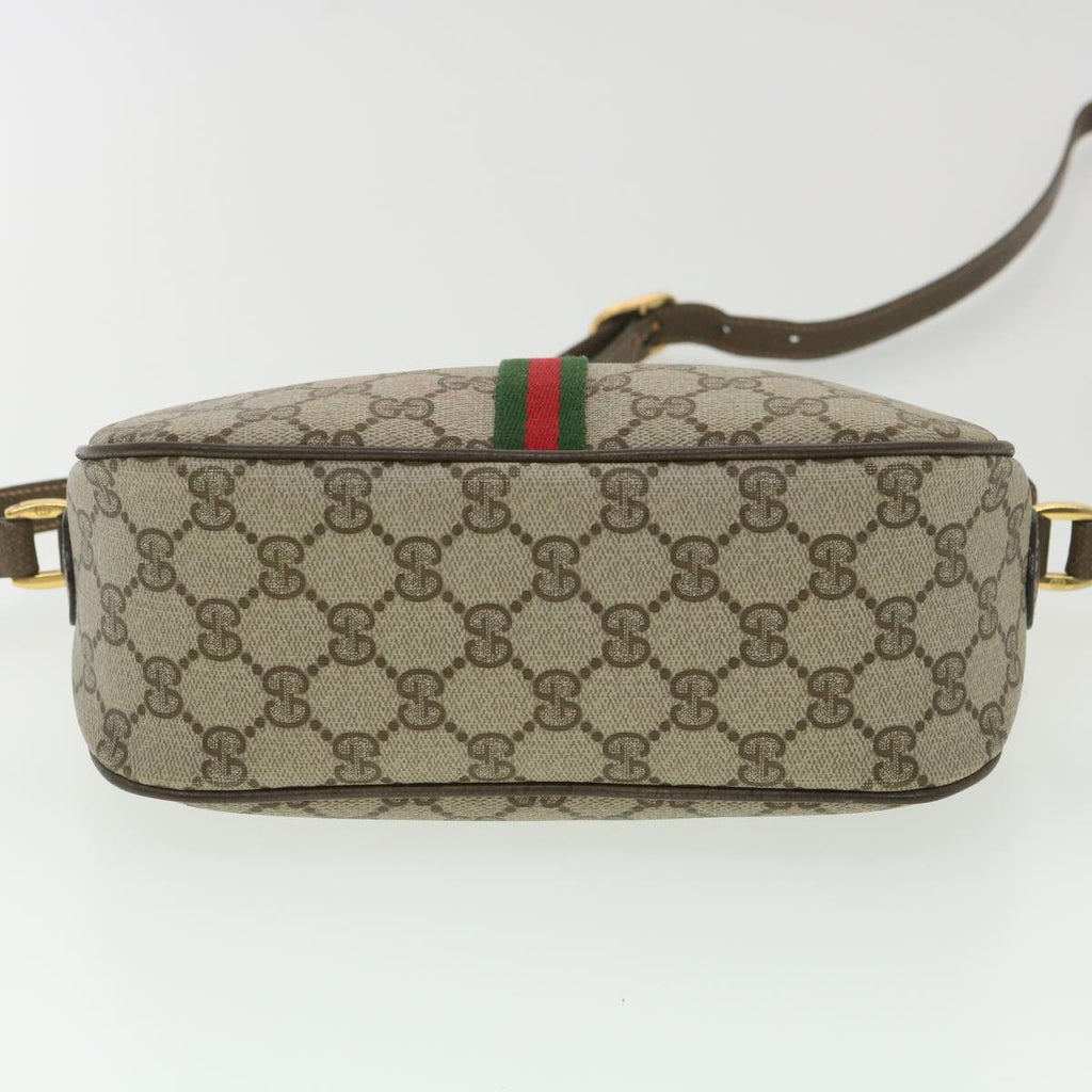 GUCCI GG Canvas Web Sherry Line Shoulder Bag Beige Red 89 02 054 38094