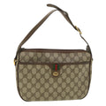 GUCCI GG Canvas Web Sherry Line Shoulder Bag Beige Red 89.02.077 38096