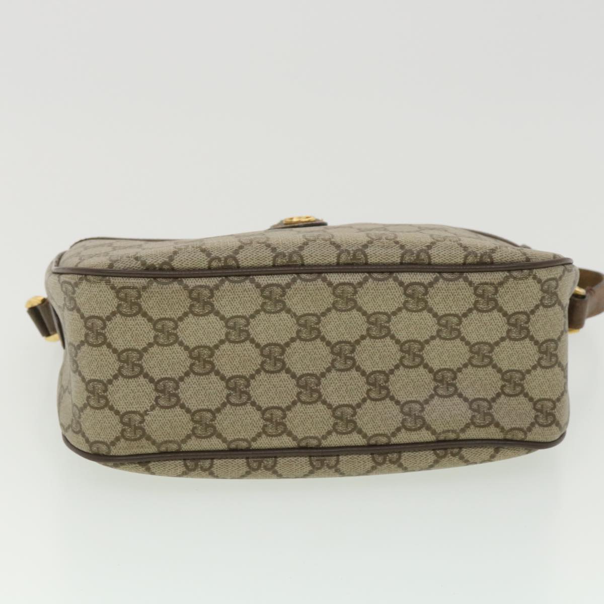 GUCCI GG Canvas Web Sherry Line Shoulder Bag Beige Red 89.02.077 38096