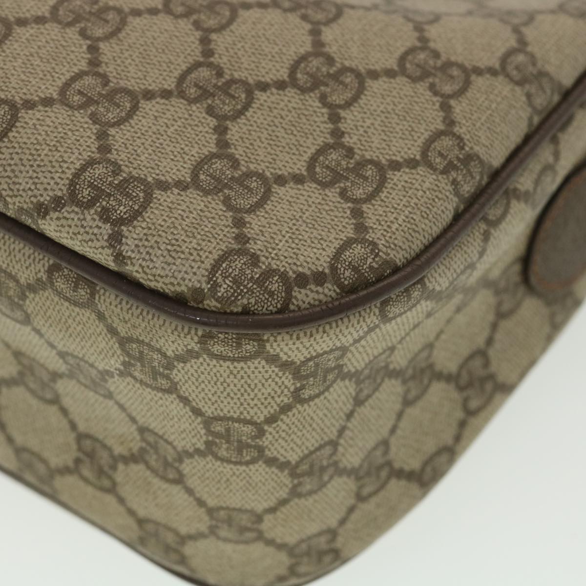 GUCCI GG Canvas Web Sherry Line Shoulder Bag Beige Red 89.02.077 38096