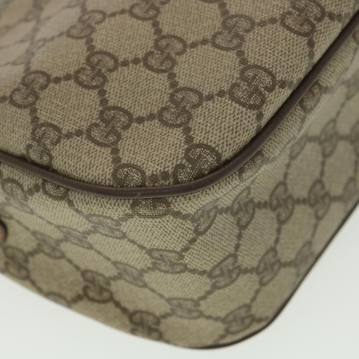 GUCCI GG Canvas Web Sherry Line Shoulder Bag Beige Red 89.02.077 38096