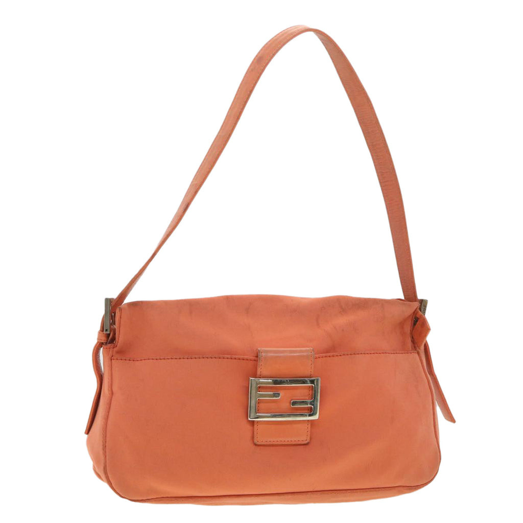 FENDI Mamma Baguette Shoulder Bag Nylon Orange 2321.26566.018 38105