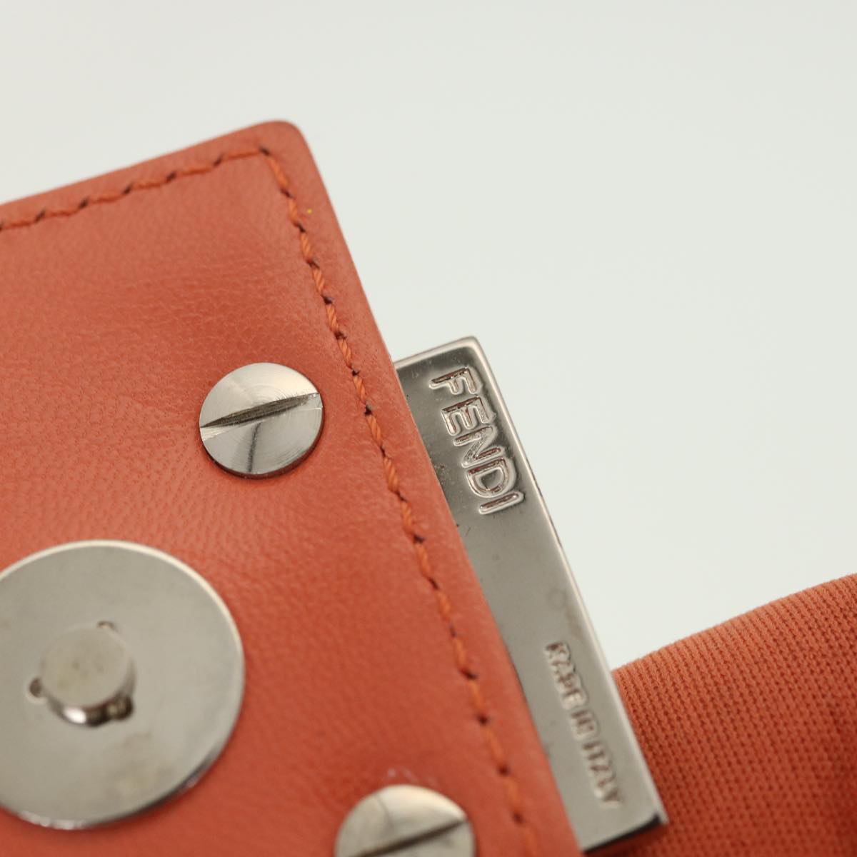 FENDI Mamma Baguette Shoulder Bag Nylon Orange 2321.26566.018 38105