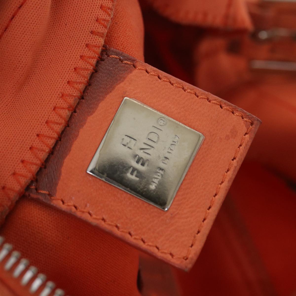 FENDI Mamma Baguette Shoulder Bag Nylon Orange 2321.26566.018 38105