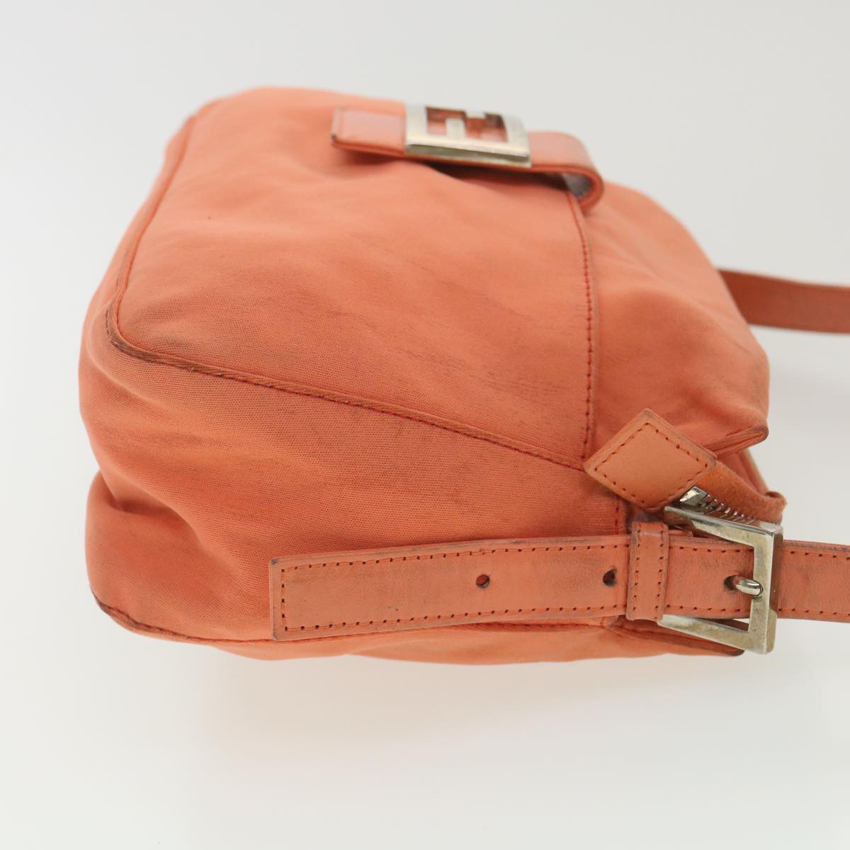 FENDI Mamma Baguette Shoulder Bag Nylon Orange 2321.26566.018 38105