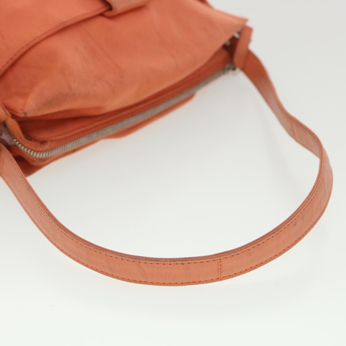 FENDI Mamma Baguette Shoulder Bag Nylon Orange 2321.26566.018 38105