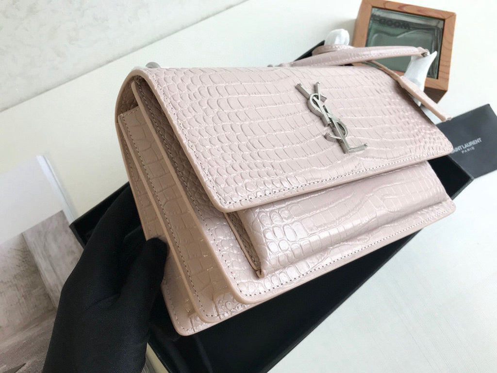 GLAMI Sunset MeGLAMIum Chain Bag Light Pink For Women 8.6in/22cm YSL 442906DND0N1202