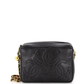 CHANEL Vintage Triple CC Camera Bag Caviar Small