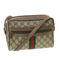 GUCCI GG Canvas Web Sherry Line Shoulder Bag Beige Red 98 02 004 38305